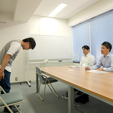 面接対策の様子